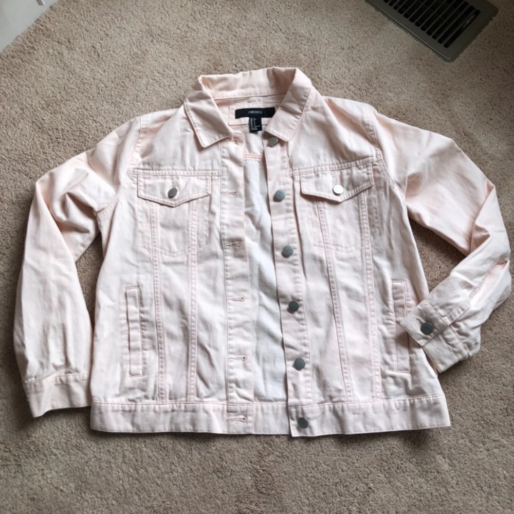 Light pink denim jacket
